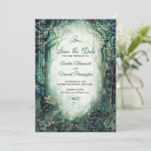 Betoverde Bos Bruiloft Save The Date (Staand voorkant)