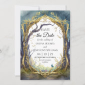 Betoverde Bos Bruiloft Save The Date Kaart (Voorkant)