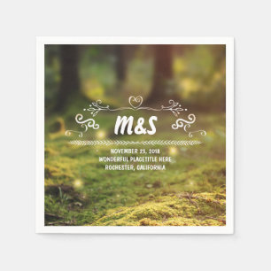 Betoverde Bos Bruiloft Servet