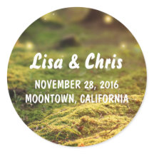 betoverde bos bruiloft stickers