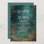 Betoverde Bos bruiloft uitnodiging (Voorkant / Achterkant)