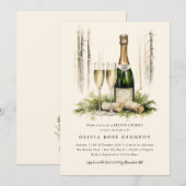 Betoverde Bos Brunch en Bubble Vrijgezellenfeest Kaart (Voorkant / Achterkant)