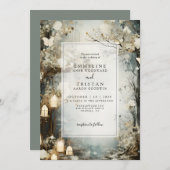 Betoverde Bos Candlelight bruiloft uitnodiging (Voorkant / Achterkant)