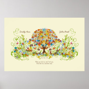 Betoverde Bos Cirkel van Liefde Huwelijksboom Poster