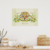 Betoverde Bos Cirkel van Liefde Trouwboom Poster (Keuken)