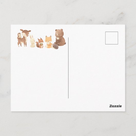 Betoverde Bos Dank U Briefkaart (Achterkant)