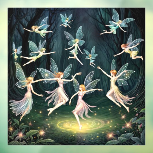 Betoverde Bos Dansen Feeën Raamsticker (Vel 3)