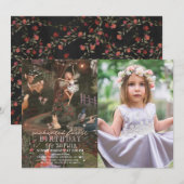 Betoverde Bos Dieren Feeën Verjaardag Foto Kaart (Voorkant / Achterkant)