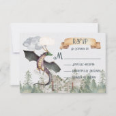 Betoverde Bos Draak RSVP Kaarten (Voorkant)