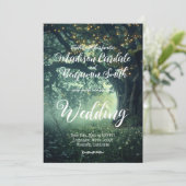 Betoverde Bos Eiken Boom Fairy Lights Bruiloft Kaart (Staand voorkant)