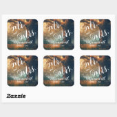 Betoverde Bos Eiken Boom Fairy Lights Bruiloft Vierkante Sticker (Vel)