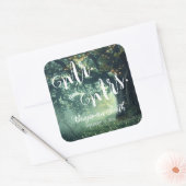 Betoverde Bos Eiken Boom Fairy Lights Bruiloft Vierkante Sticker (Envelop)