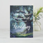 Betoverde Bos Eiken Boom Fairy Lights Kaart (Staand voorkant)