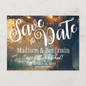 Betoverde Bos Eiken Boom Fairy Lights Opslaan Datu Briefkaart (Voorkant)