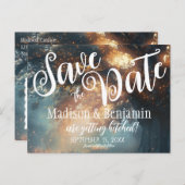 Betoverde Bos Eiken Boom Fairy Lights Opslaan Datu Briefkaart (Voorkant / Achterkant)