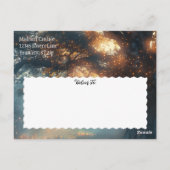 Betoverde Bos Eiken Boom Fairy Lights Opslaan Datu Briefkaart (Achterkant)