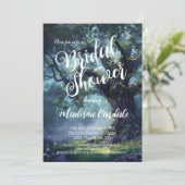 betoverde bos eiken boom fee lichten bruids kaart (Staand voorkant)