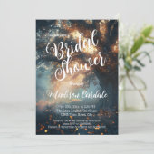 betoverde bos eiken boom fee lichten bruids kaart (Staand voorkant)