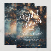 betoverde bos eiken boom fee lichten bruids kaart (Voorkant / Achterkant)