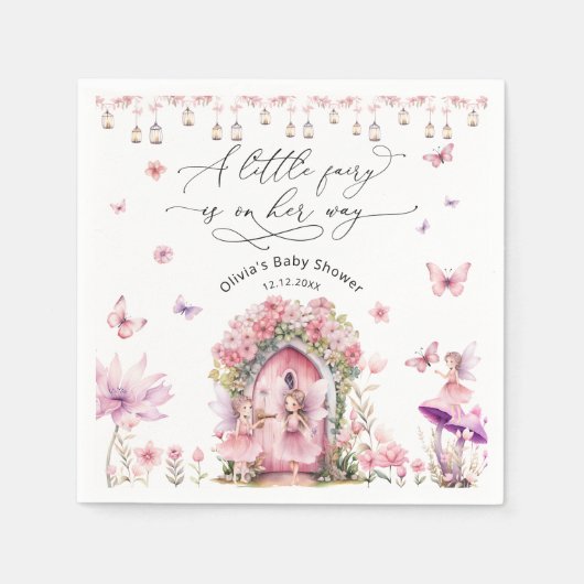 Betoverde Bos Fairy Bloem Tuin Servetten (Voorkant)