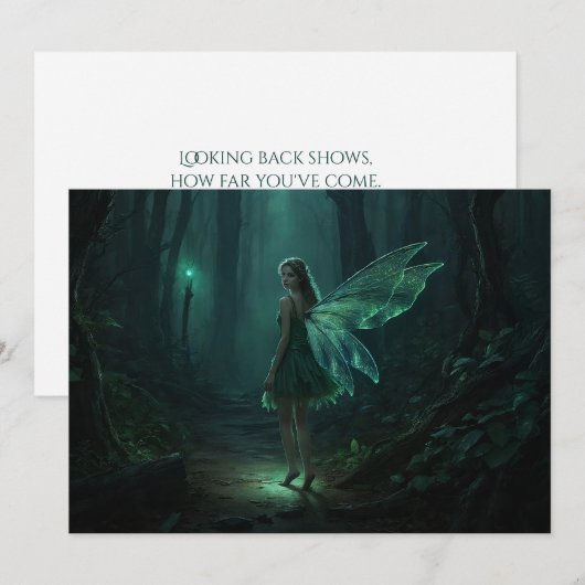 Betoverde Bos Fairy Fantasy Art Kaart (Voorkant / Achterkant)