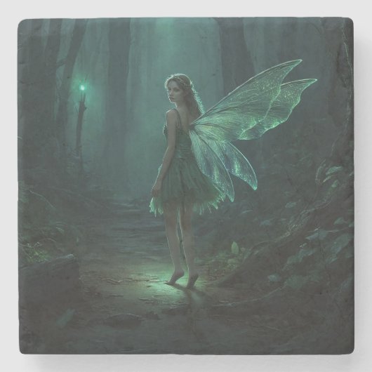 Betoverde Bos Fairy Fantasy Art Stenen Onderzetter (Voorkant)