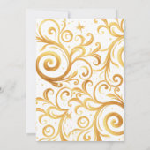 Betoverde Bos Fairy Gouden Swirl Baby Meisje Douch Kaart (Achterkant)