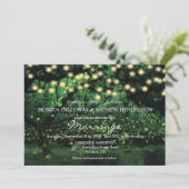 Betoverde Bos Fairy Lights Bruiloft uitnodiging (Staand voorkant)