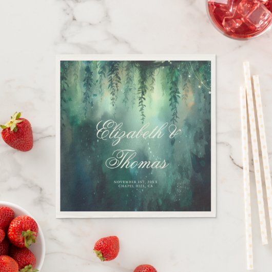 Betoverde Bos Fairy Lights Tuin Chique Bruiloft Servet (Insitu)