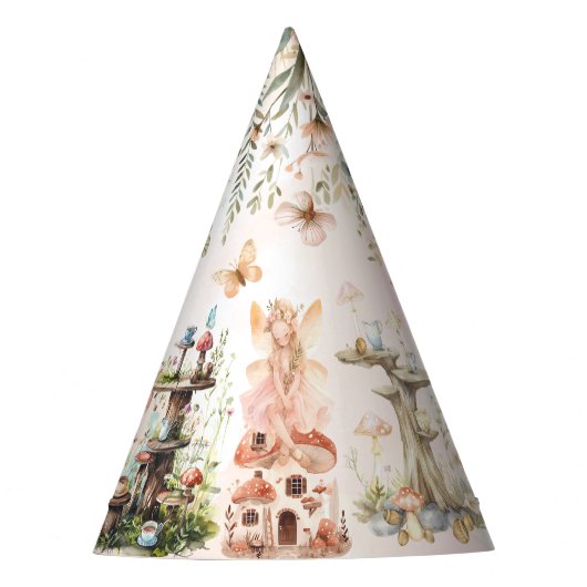Betoverde Bos Fairy Meisje Paddestoel Party Pet Feesthoedjes (Voorkant)