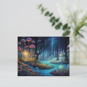 Betoverde Bos Fairy Tuin Magische Droomlandschap Briefkaart (Staand voorkant)