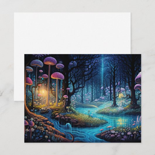 Betoverde Bos Fairy Tuin Magische Droomlandschap Briefkaart (Voorkant / Achterkant)