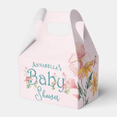 Betoverde Bos Fairy Tuin Roze Baby shower Bedankdoosjes (Achterkant)