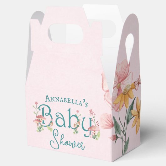Betoverde Bos Fairy Tuin Roze Baby shower Bedankdoosjes (Geopend)