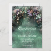 Betoverde Bos Fee Magic Lavendel Qinceanera Kaart (Voorkant)