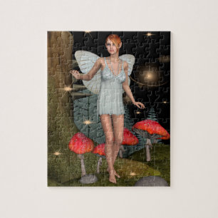 Betoverde Bos Fee Paddenstoel Fantasie Kunst Legpuzzel