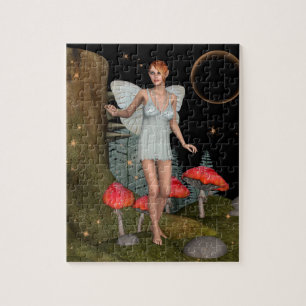 Betoverde Bos Fee Paddenstoel Fantasie Kunst Legpuzzel
