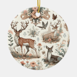 Betoverde Bos fluistert: Victoriaans Wildlife Keramisch Ornament