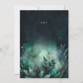 Betoverde Bos Foliage Fairy Licht Nacht Bruiloft Kaart (Achterkant)