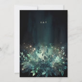 Betoverde Bos Foliage Fairy Lights Chique Bruiloft Kaart (Achterkant)