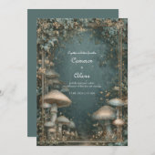 Betoverde Bos Glow met Fairy Lights Wedding Kaart (Voorkant / Achterkant)