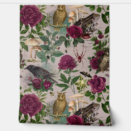 Betoverde Bos Goblincore Roze Behang