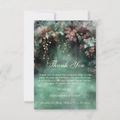 Betoverde Bos Groene Boog Magisch Baby shower Bedankkaart (Voorkant)
