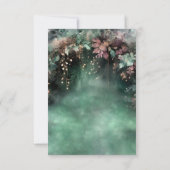 Betoverde Bos Groene Boog Magisch Baby shower Bedankkaart (Achterkant)