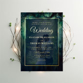 Betoverde Bos Hangende Wijnstokken Gouden Foto Bru Folie Uitnodiging