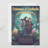 Betoverde Bos Hekserij Drank Kostuums & Cocktails  Kaart (Voorkant)