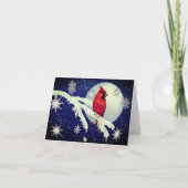 Betoverde bos kardinaal kerst Kaart (Voorkant)