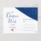 Betoverde bos kerstavond vakantie Briefkaart (Achterkant)