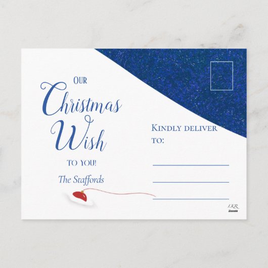 Betoverde bos kerstavond vakantie Briefkaart (Achterkant)