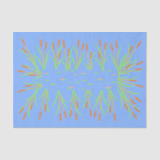 Betoverde Bos Kikker Vijver Cattails en Lily Pads Tissuepapier